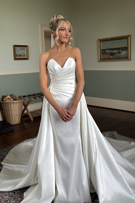 Bride standing before her ceremony